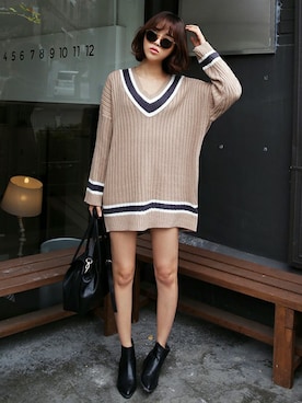 「サイドゴアブーツ」｜ディーホリックさん（レディース・166cm）の秋コーディネート