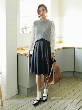 「DHOLIC（ディーホリック）のアイテム（バックパック/リュック）」を使った、ディーホリックさん（レディース・166cm）の秋コーディネート