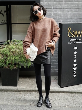 「DHOLIC（ディーホリック）のアイテム（その他シューズ）」を使った、ディーホリックさん（レディース・160cm）の秋コーディネート