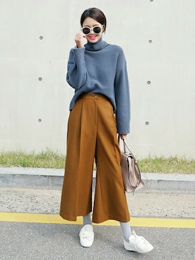 「ウエストゴム」｜ディーホリックさん（レディース・169cm）の秋コーディネート