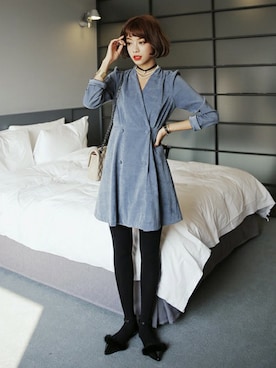 「DHOLIC（ディーホリック）のアイテム（パンプス）」を使った、ディーホリックさん（レディース・162cm）の秋コーディネート