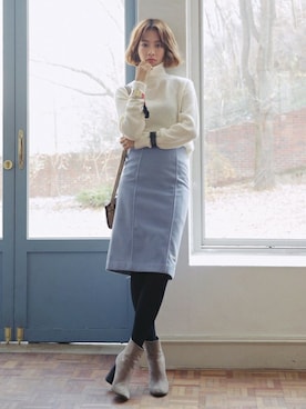 「DHOLIC（ディーホリック）の新作10％OFF（Tシャツ/カットソー）」を使った、ディーホリックさん（レディース・162cm）の冬コーディネート