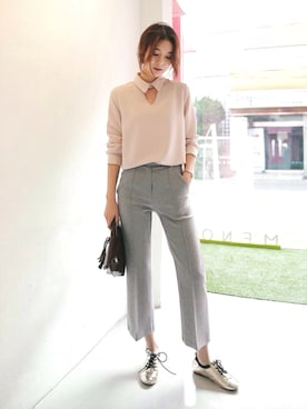 「パール」｜ディーホリックさん（レディース・163cm）の冬コーディネート