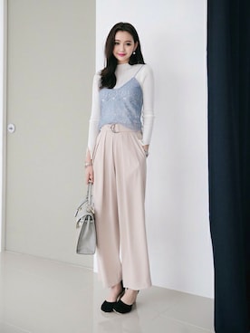 「DHOLIC（ディーホリック）のアイテム（その他トップス）」を使った、ディーホリックさん（レディース・166cm）の冬コーディネート