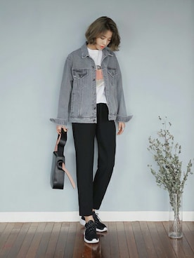 「DHOLIC（ディーホリック）の新作10％OFF（Tシャツ/カットソー）」を使った、ディーホリックさん（レディース・165cm）の春コーディネート