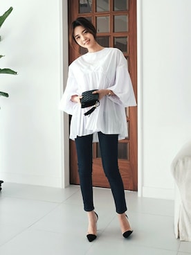 「プリーツ」｜ディーホリックさん（レディース・166cm）の春コーディネート