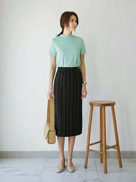 「DHOLIC（ディーホリック）のアイテム（スカート）」を使った、ディーホリックさん（レディース・169cm）の春コーディネート