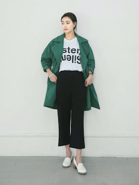 「DHOLIC（ディーホリック）のアイテム（トレンチコート）」を使った、ディーホリックさん（レディース・169cm）の春コーディネート