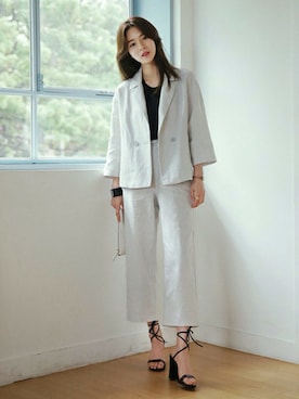 「DHOLIC（ディーホリック）のアイテム（その他アウター）」を使った、ディーホリックさん（レディース・163cm）の春コーディネート