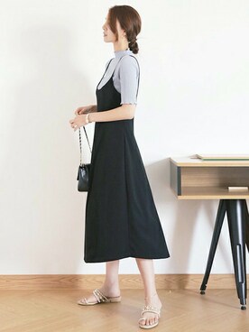 「DHOLIC（ディーホリック）の新作10％OFF（Tシャツ/カットソー）」を使った、ディーホリックさん（レディース・163cm）の春コーディネート