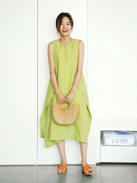 「DHOLIC（ディーホリック）のアイテム（その他）」を使った、ディーホリックさん（レディース・166cm）の夏コーディネート