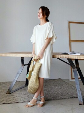 「DHOLIC（ディーホリック）のアイテム（その他）」を使った、ディーホリックさん（レディース・163cm）の夏コーディネート