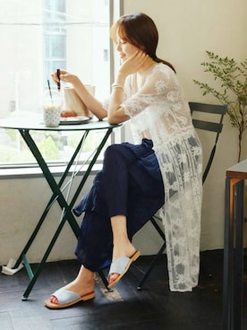 「DHOLIC（ディーホリック）の新作10％OFF（Tシャツ/カットソー）」を使った、ディーホリックさん（レディース・164cm）の夏コーディネート