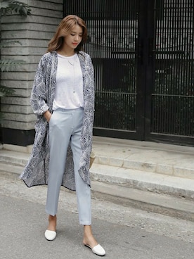 「DHOLIC（ディーホリック）のアイテム（その他アウター）」を使った、ディーホリックさん（レディース・169cm）の夏コーディネート