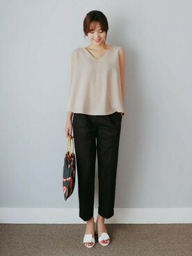 「DHOLIC（ディーホリック）のアイテム（その他）」を使った、ディーホリックさん（レディース・166cm）の夏コーディネート