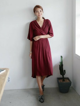 「DHOLIC（ディーホリック）のアイテム（ワンピース/ドレス）」を使った、ディーホリックさん（レディース・169cm）の夏コーディネート