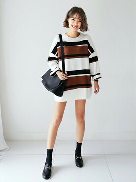 「ミニワンピ」｜ディーホリックさん（レディース・165cm）の秋コーディネート