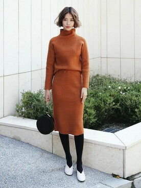 「ニットアップ」｜ディーホリックさん（レディース・165cm）の秋コーディネート