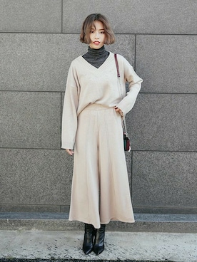 「ニットアップ」｜ディーホリックさん（レディース・165cm）の秋コーディネート