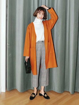 「coordinate」｜「アイテム（スラックス）」を使った、ディーホリックさん（レディース・165cm）の秋コーディネート