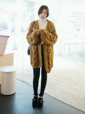 「DHOLIC（ディーホリック）の新作10％OFF（Tシャツ/カットソー）」を使った、ディーホリックさん（レディース・165cm）の秋コーディネート