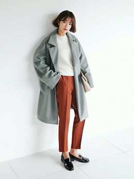 「coordinate」｜「アイテム（スラックス）」を使った、ディーホリックさん（レディース・165cm）の秋コーディネート
