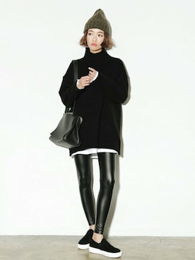 「DHOLIC（ディーホリック）のアイテム（レギンス/スパッツ）」を使った、ディーホリックさん（レディース・165cm）の秋コーディネート