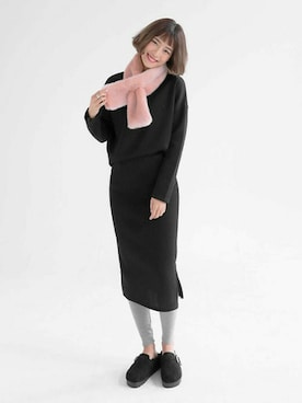 「DHOLIC（ディーホリック）の新作10％OFF（Tシャツ/カットソー）」を使った、ディーホリックさん（レディース・165cm）の秋コーディネート