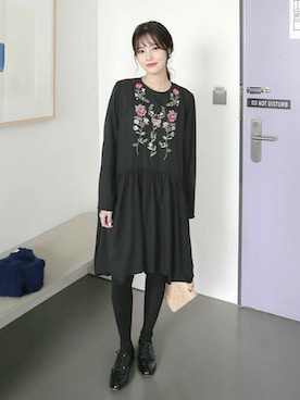 「DHOLIC（ディーホリック）の新作10％OFF（Tシャツ/カットソー）」を使った、ディーホリックさん（レディース・162cm）の秋コーディネート