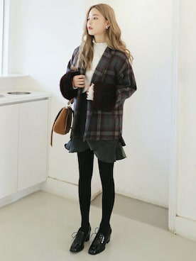 「coordinate」｜「アイテム（その他アウター）」を使った、ディーホリックさん（レディース・159cm）の冬コーディネート