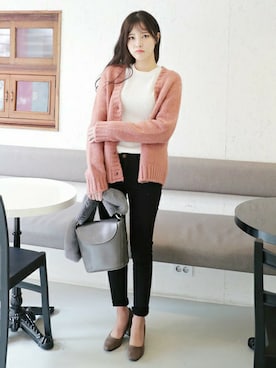 「DHOLIC（ディーホリック）のアイテム（トートバッグ）」を使った、ディーホリックさん（レディース・165cm）の冬コーディネート