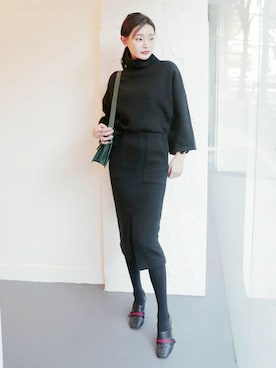 「DHOLIC（ディーホリック）のアイテム（トップス）」を使った、ディーホリックさん（レディース・168cm）の冬コーディネート