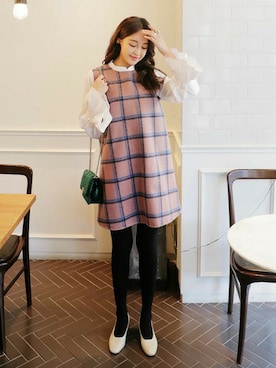 「DHOLIC（ディーホリック）の新作10％OFF（Tシャツ/カットソー）」を使った、ディーホリックさん（レディース・165cm）の冬コーディネート