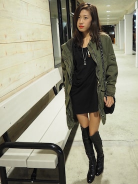 「fashionblogger」｜「アイテム（ジャケット/アウター）」を使った、EllenYuさん（レディース・165cm）の秋コーディネート