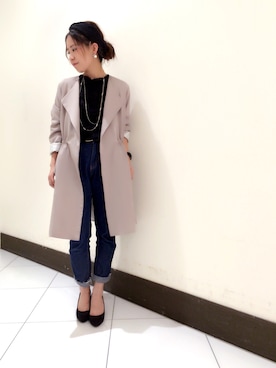 「URBAN RESEARCH（アーバンリサーチ）のアイテム（ピアス（両耳用））」を使った、wakaさん（レディース・148cm）の秋コーディネート