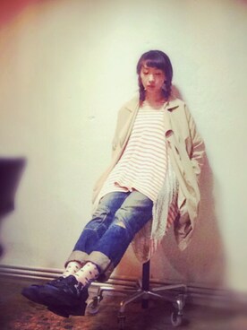 「chico_（チコ）のアイテム（ジャケット/アウター）」を使った、sakkiさん（レディース・160cm）の秋コーディネート