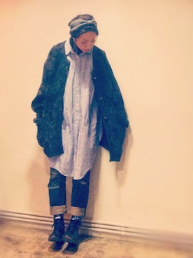 「Rie Miller（リエミラー）のアイテム（ヘアバンド）」を使った、sakkiさん（レディース・160cm）の秋コーディネート