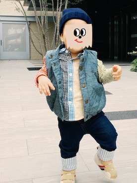 「URBAN RESEARCH（アーバンリサーチ）のアイテム（パンツ）」を使った、taさん（キッズ・80cm）の秋コーディネート
