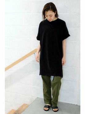 「カーキパンツ」｜mikuさん（レディース・159cm）の春コーディネート
