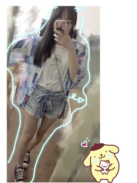 「Hollister（ホリスター）のアイテム（デニムパンツ、ブルー系）」を使った、Flower.Jさん（レディース・166cm）の秋コーディネート