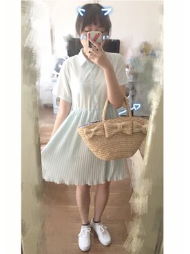 「SWIMMER（SWIMMER）のアイテム（トートバッグ、その他）」を使った、Flower.Jさん（レディース・166cm）の秋コーディネート