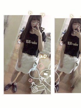 「MOUSSY（マウジー）のROLL CLUTCH BAG（ショルダーバッグ、ホワイト系）」を使った、Flower.Jさん（レディース・166cm）の秋コーディネート