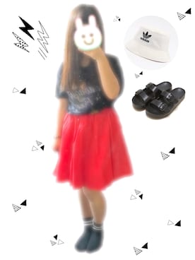 「adidas Originals（アディダスオリジナルス）のアイテム（ハット）」を使った、R♡さん（レディース・151cm）の夏コーディネート