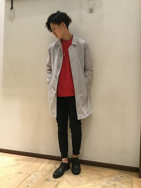 「ライトグレー」｜いっちー【GLOBAL WORK 堺北花田店】さん（メンズ・183cm）の冬コーディネート