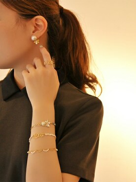 「LOVE」｜「アイテム（アクセサリー）」を使った、JEWEL ADDICT STAFFさん（レディース・165cm）の春コーディネート