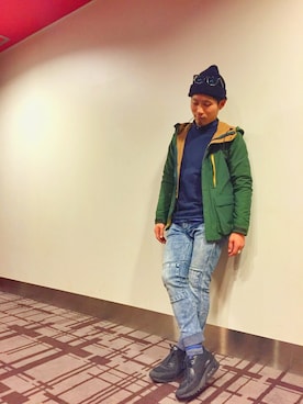 「ベイマックス」｜「アイテム（アクセサリー）」を使った、TO.TOMIさん（メンズ・162cm）の冬コーディネート