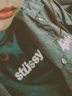 「STUSSY（ステューシー）のアイテム（ナイロンジャケット）」を使った、まこさん（レディース・165cm）の冬コーディネート