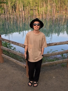「DIGAWEL（ディガウェル）のアイテム（バッグ）」を使った、真鍋 嶺さん（メンズ・174cm）の春コーディネート