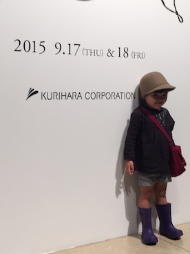 「おんなのこコーデ」｜「アイテム（レインシューズ）」を使った、ri_______*さん（キッズ・90cm）の秋コーディネート