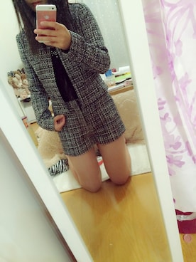 「RESEXXY（リゼクシー）のアイテム（ナイロンジャケット）」を使った、未咲さん（レディース・158cm）の秋コーディネート